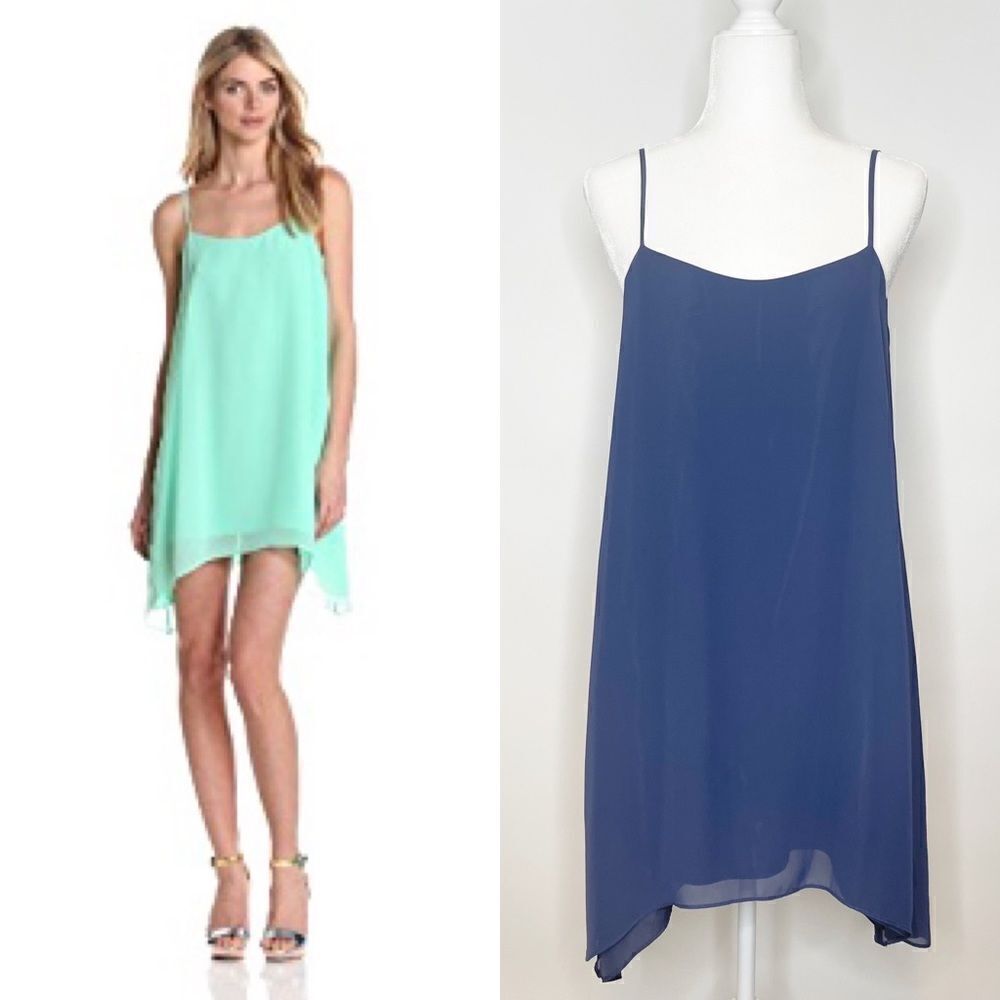 BCBGeneration Low Back Dress Blue Smoke Medium - Picture 4 of 12